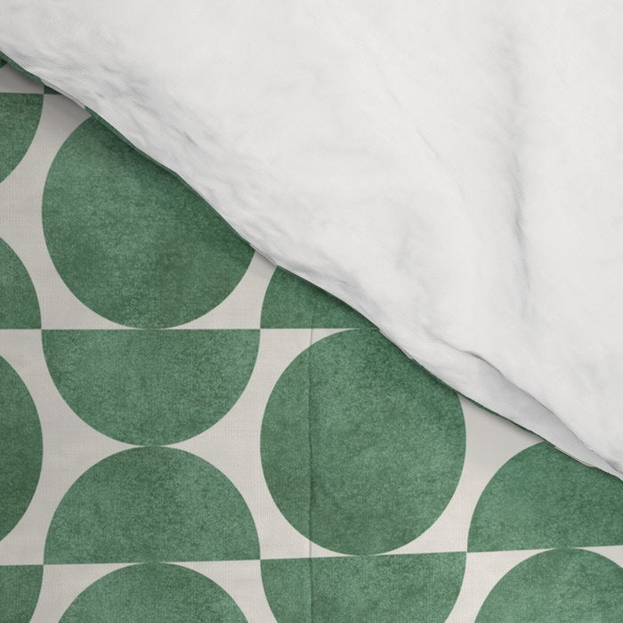 Green Retro Scandinavian - Mid Century Modern Comforter Gallery Image 4