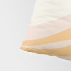 Mellow Flow Retro 60s 70s Abstract Pattern Pale Pink and Mustard Pillow Sham Gallery Image 4