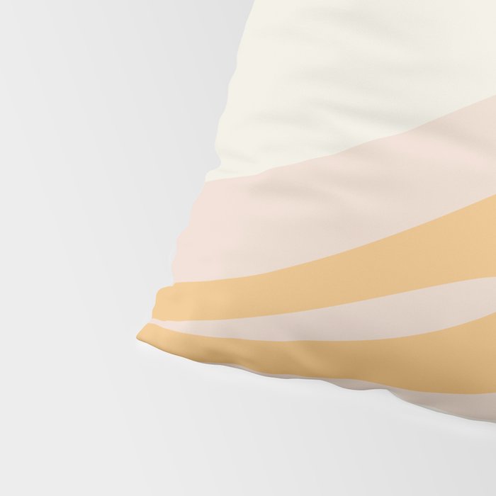 Mellow Flow Retro 60s 70s Abstract Pattern Pale Pink and Mustard Pillow Sham Gallery Image 4