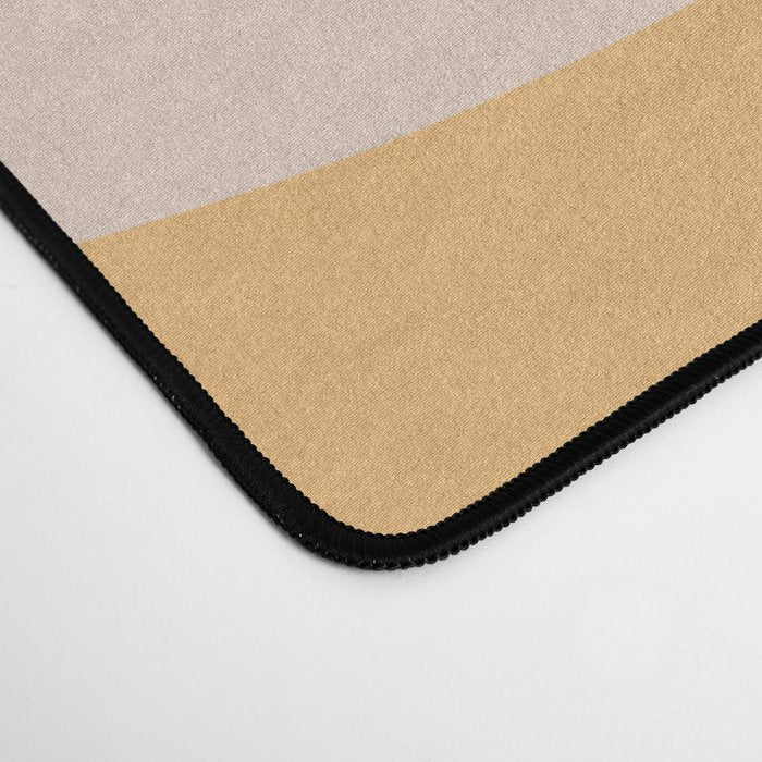 Mellow Flow Retro 60s 70s Abstract Pattern Pale Pink and Mustard Desk Mat Gallery Image 4