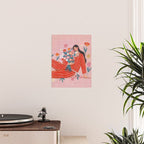 Modern Woman with Flowers Poster Gallery Image 2