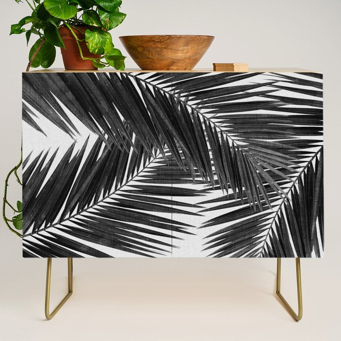 Palm Leaf Black & White III Credenza Gallery Image 1
