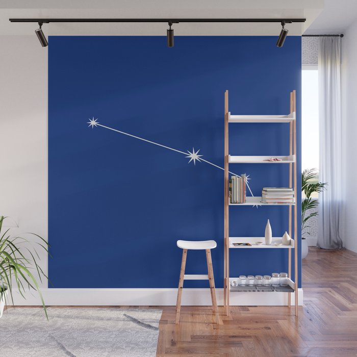 Aries Zodiac Star Constellation Line Art Dark Blue Wall Mural Gallery Image 1