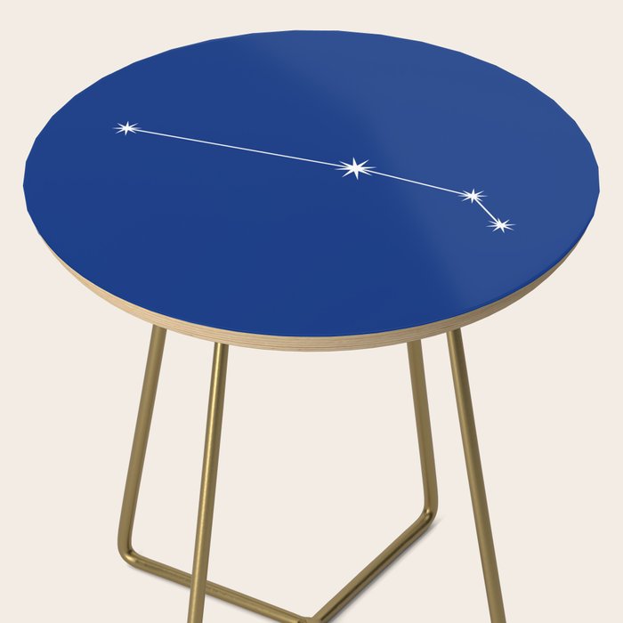 Aries Zodiac Star Constellation Line Art Dark Blue Side Table Gallery Image 2