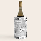 Black And White Collage Of Grunge Newspaper Fragments Wine Chiller Gallery Image 1