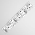 Black And White Collage Of Grunge Newspaper Fragments Table Runner Gallery Image 3