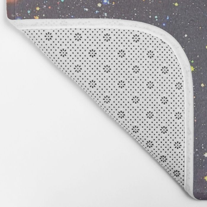 GLITTER SKY | sparkle | warm | moon | orange | blue | nature | collage | minimalism | stars | bling  Bath Mat Gallery Image 2