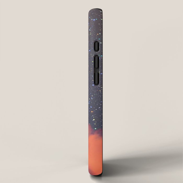GLITTER SKY | sparkle | warm | moon | orange | blue | nature | collage | minimalism | stars | bling  iPhone Case Gallery Image 2