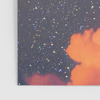 GLITTER SKY | sparkle | warm | moon | orange | blue | nature | collage | minimalism | stars | bling  Poster Gallery Image 3
