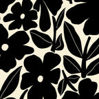 Black and White Retro Groovy Flowers  Coffee Mug Gallery Image 2