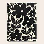 Black and White Retro Groovy Flowers  Notebook Gallery Image 4