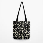 Black and White Retro Groovy Flowers  Tote Bag Gallery Image 2