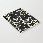 Black and White Retro Groovy Flowers  Notebook Gallery Image 2
