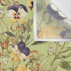 Pansy Floral Pattern Wall Tapestry Gallery Image 3