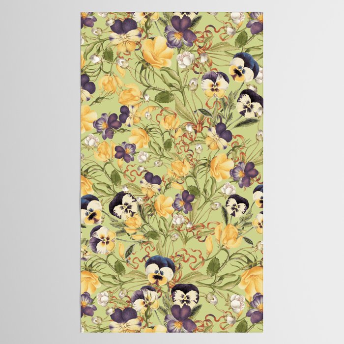 Pansy Floral Pattern Tablecloth Gallery Image 2