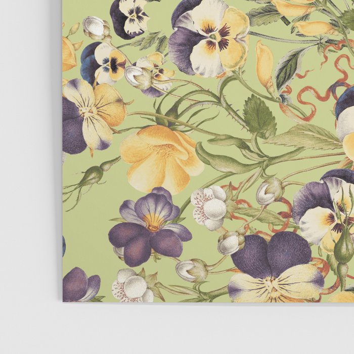 Pansy Floral Pattern Poster Gallery Image 3
