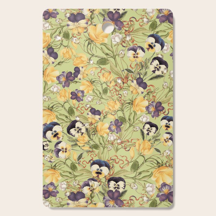 Pansy Floral Pattern Cutting Board Gallery Image 1