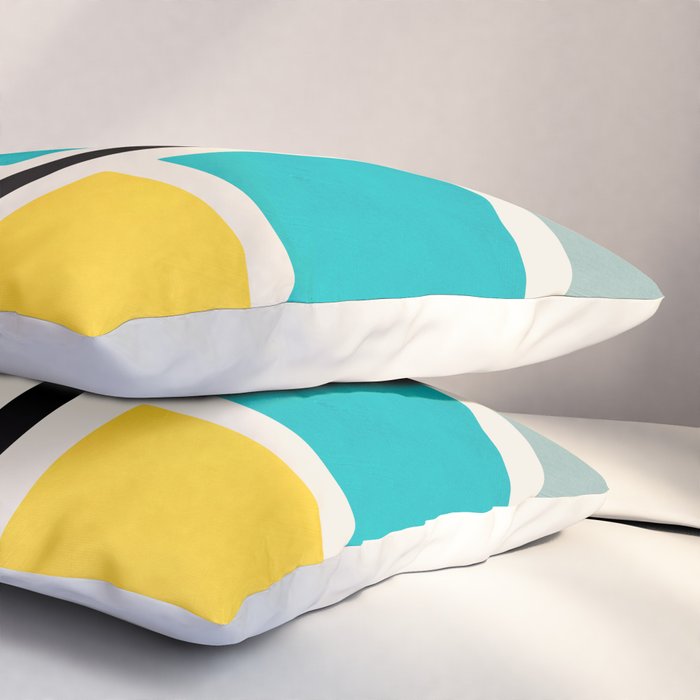 Colorful Minimalist Abstract Bright Colors II Pillow Sham Gallery Image 3