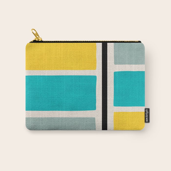 Colorful Minimalist Abstract Bright Colors II Carry All Pouch Gallery Image 1