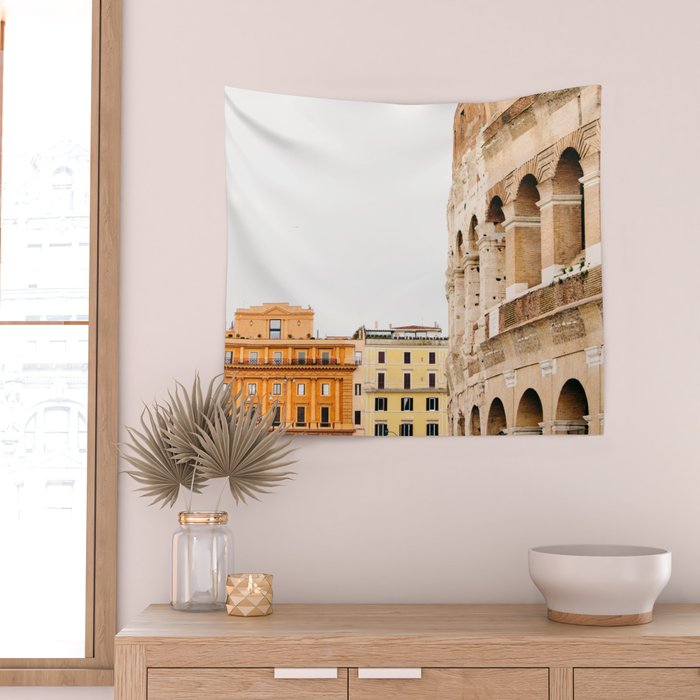 Colosseum - Rome Italy Architecture, Travel Photography Wall Tapestry Gallery Image 2