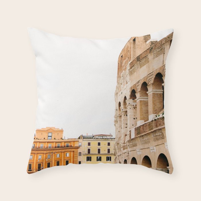 Colosseum - Rome Italy Architecture, Travel Photography Throw Pillow Gallery Image 1