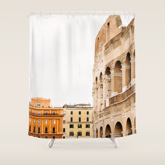 Colosseum - Rome Italy Architecture, Travel Photography Shower Curtain Gallery Image 1