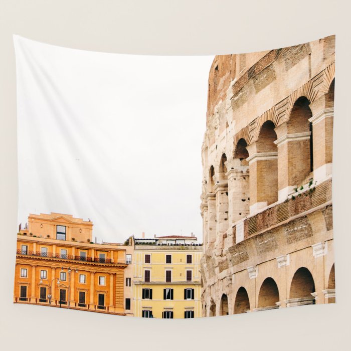 Colosseum - Rome Italy Architecture, Travel Photography Wall Tapestry Gallery Image 4