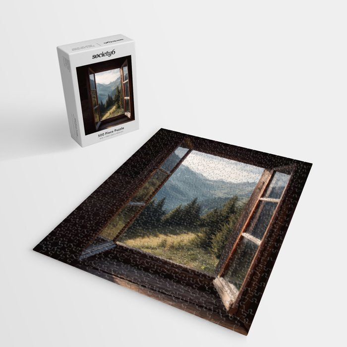 Where the Pines Begin - Alpine Landscape Print Jigsaw Puzzle Gallery Image 2