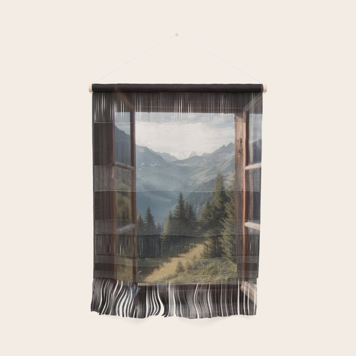 Where the Pines Begin - Alpine Landscape Print Wall Hanging Gallery Image 1