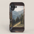 Where the Pines Begin - Alpine Landscape Print iPhone Case Gallery Image 1