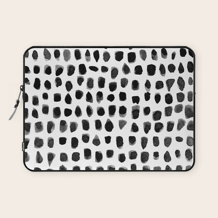 Dots (Black) Laptop Sleeve Gallery Image 1