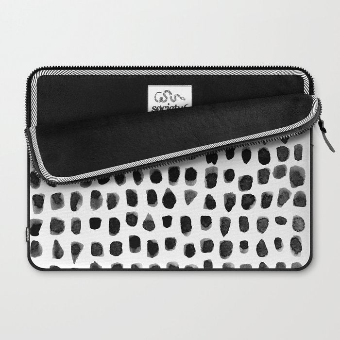 Dots (Black) Laptop Sleeve Gallery Image 2