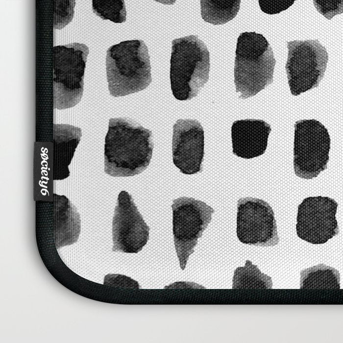 Dots (Black) Laptop Sleeve Gallery Image 3