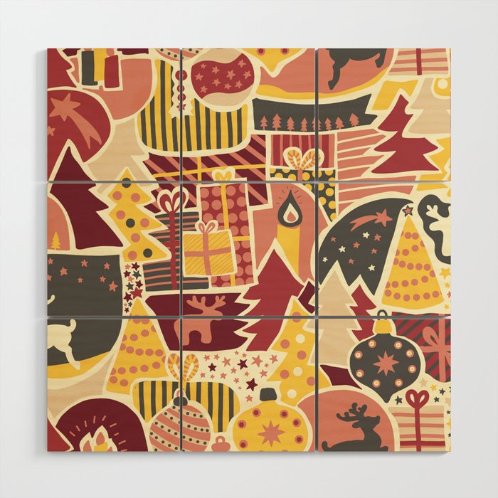 Christmas Holiday Collage Wood Wall Art Gallery Image 1