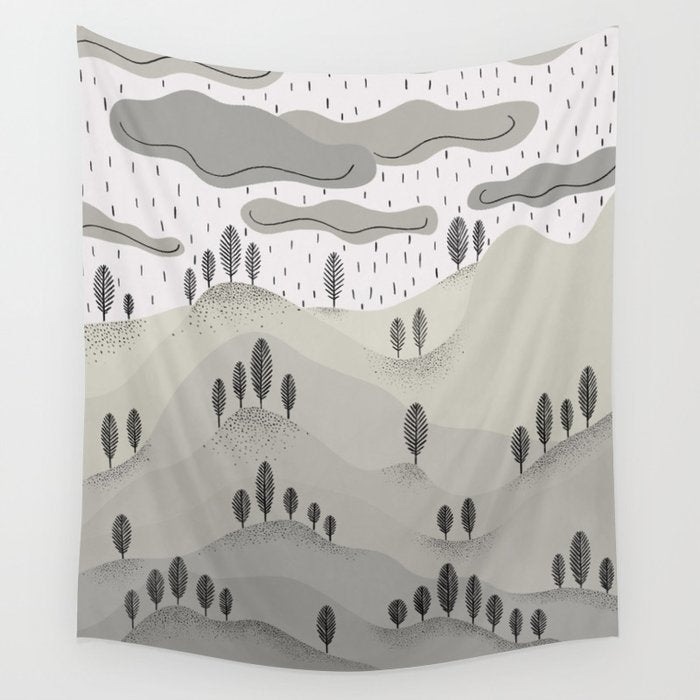 Rainy Day Wall Tapestry Gallery Image 4