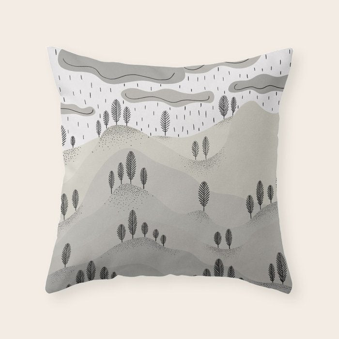 Rainy Day Throw Pillow Gallery Image 1