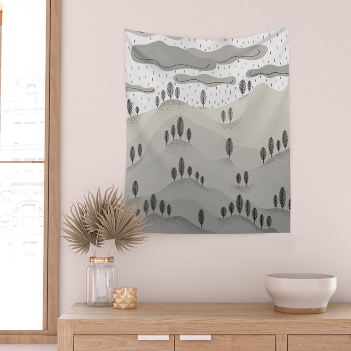 Rainy Day Wall Tapestry Gallery Image 2