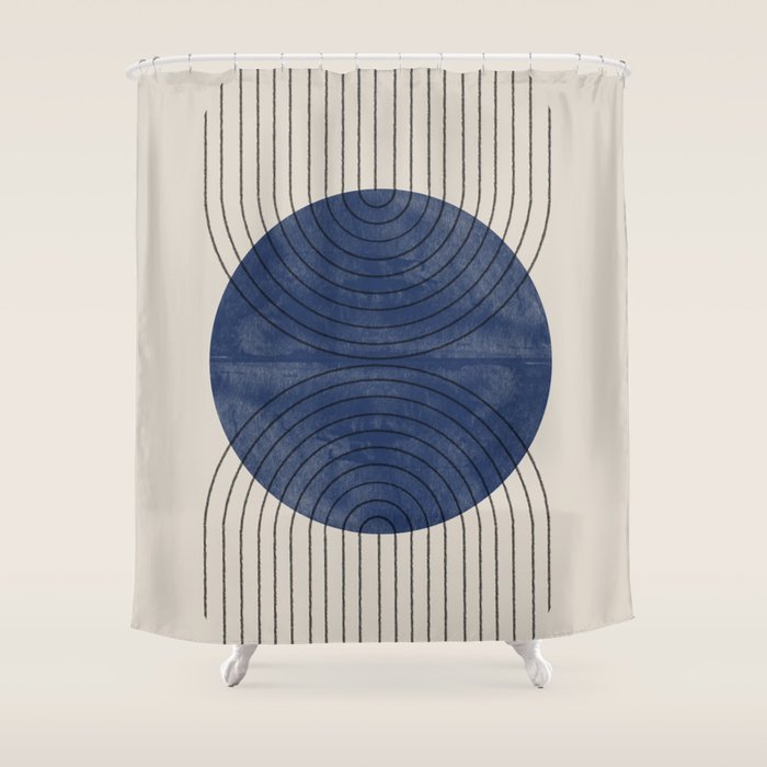 Perfect Touch Blue Shower Curtain Gallery Image 1