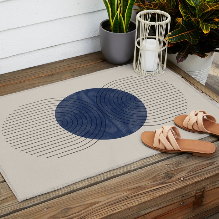 Perfect Touch Blue Outdoor Rug Gallery Image 2