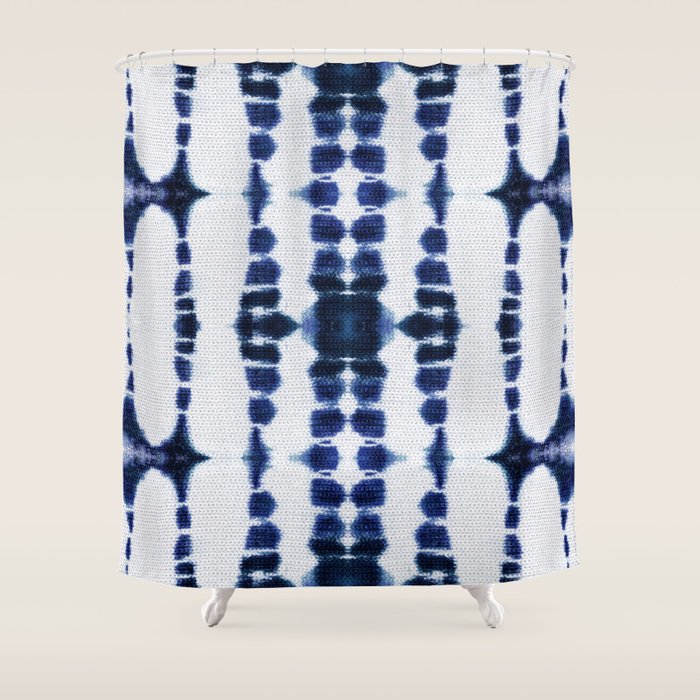 Boho Tie-Dye Knit Vertical Shower Curtain Gallery Image 1