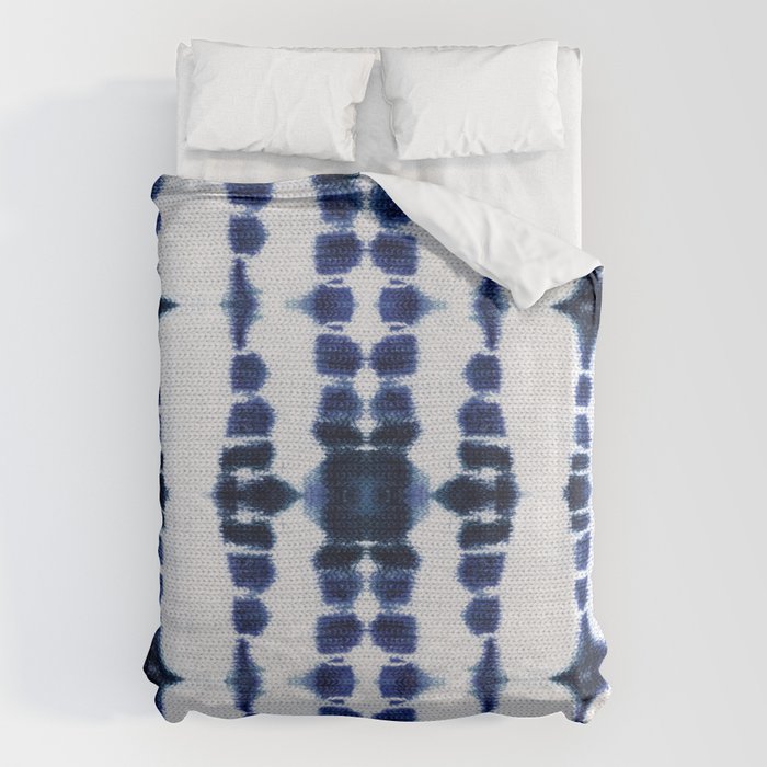 Boho Tie-Dye Knit Vertical Duvet Cover Gallery Image 1