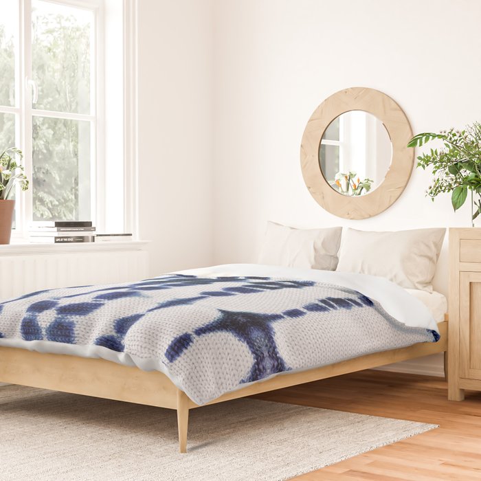 Boho Tie-Dye Knit Vertical Duvet Cover Gallery Image 2