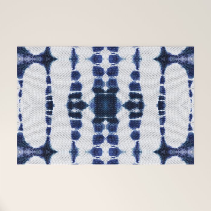 Boho Tie-Dye Knit Vertical Welcome Mat Gallery Image 1