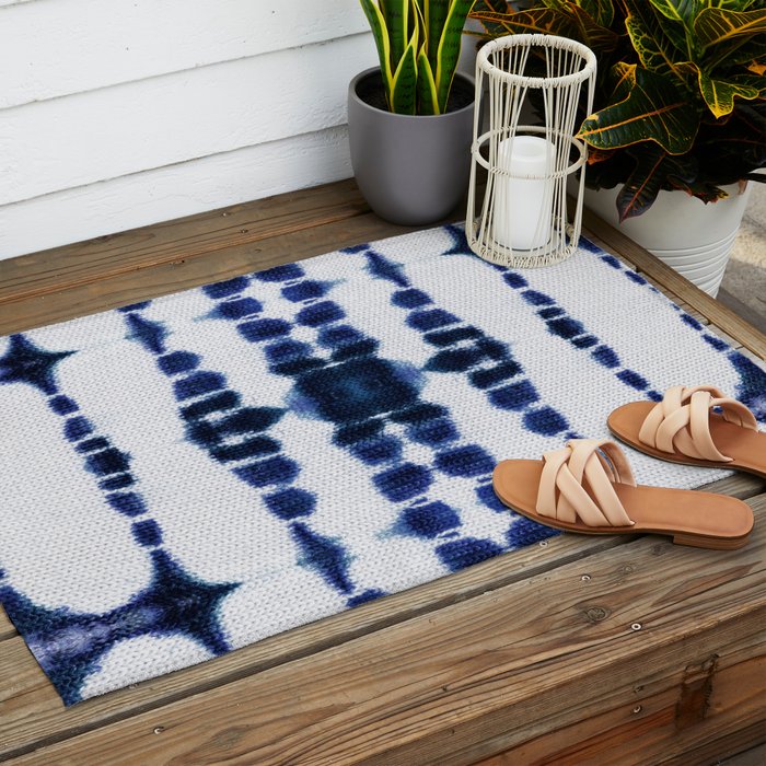 Boho Tie-Dye Knit Vertical Outdoor Rug Gallery Image 2