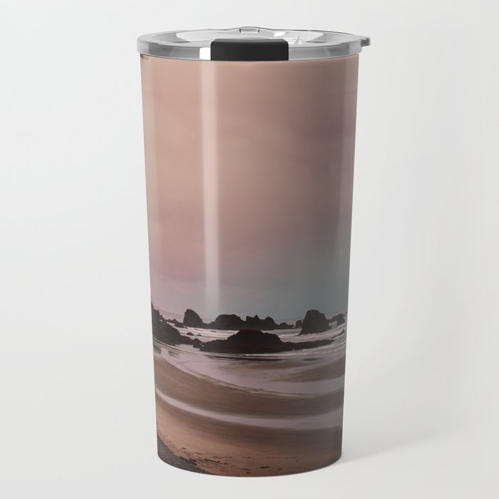 Oregon Sunset - Coastal Nature, Landscape Photography Travel Mug Gallery Image 1