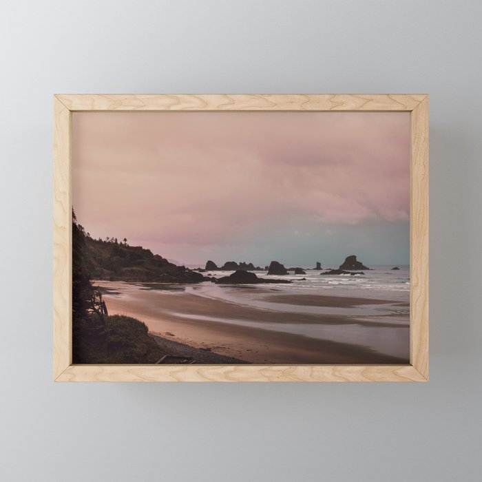 Oregon Sunset - Coastal Nature, Landscape Photography Mini Art Print Gallery Image 1