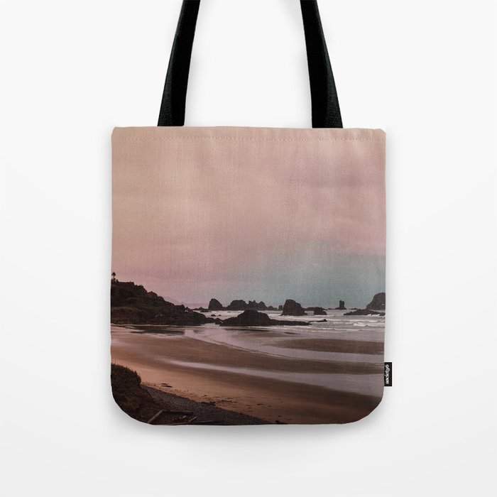 Oregon Sunset - Coastal Nature, Landscape Photography Tote Bag Gallery Image 1