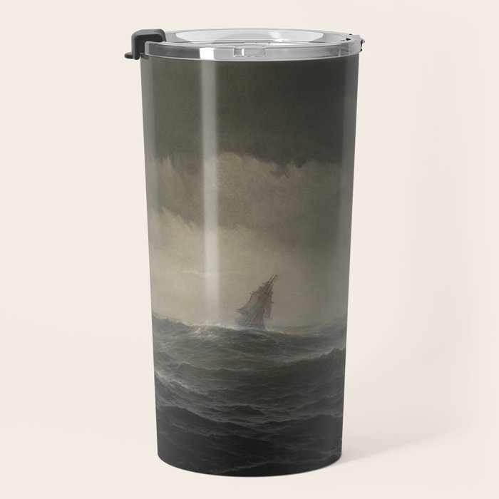 The Sea by Edward Moran, 1870 Travel Mug Gallery Image 3