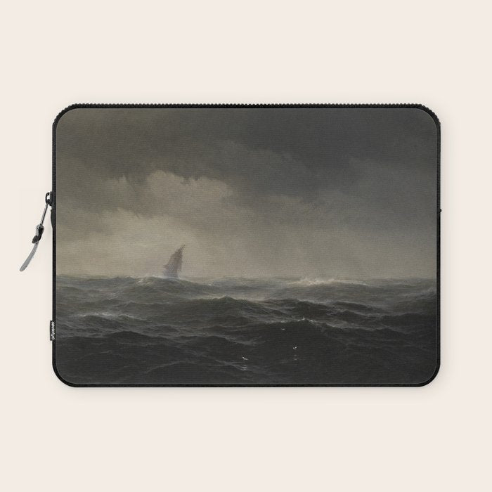 The Sea by Edward Moran, 1870 Laptop Sleeve Gallery Image 1