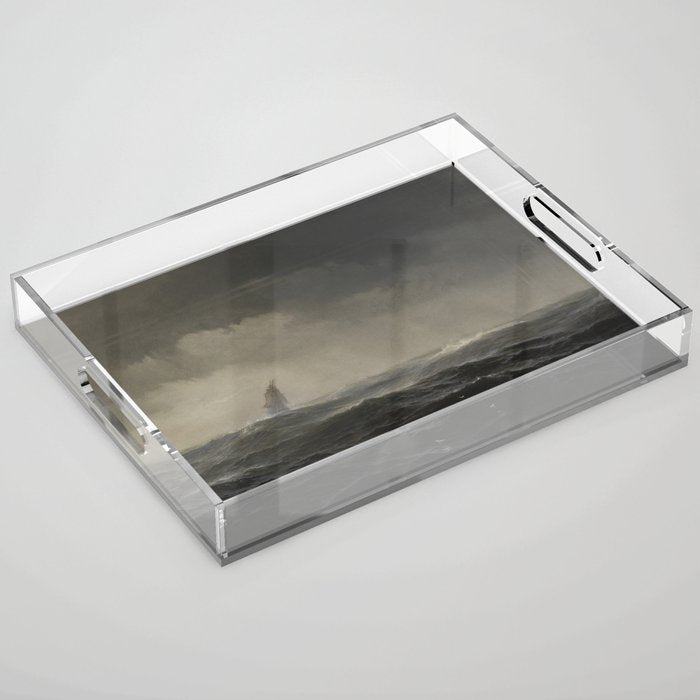 The Sea by Edward Moran, 1870 Acrylic Tray Gallery Image 1